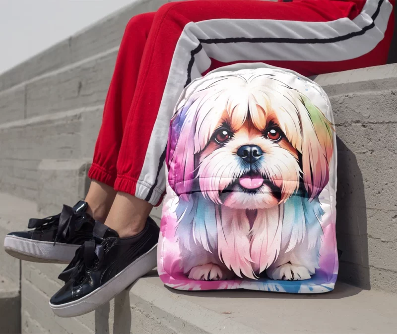 Teen Home Decor Lhasa Apso Elegance Minimalist Backpack 1