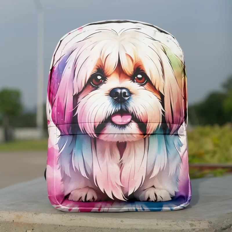 Teen Home Decor Lhasa Apso Elegance Minimalist Backpack