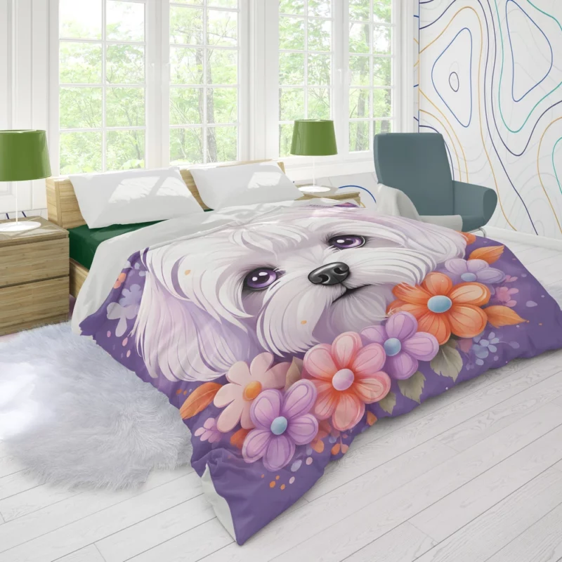 Teen Home Decor Maltese Elegance Duvet Cover