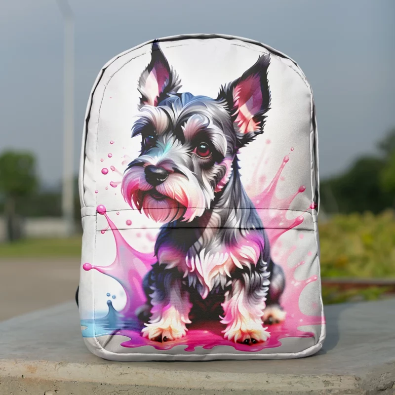 Teen Home Decor Miniature Schnauzer Elegance Minimalist Backpack