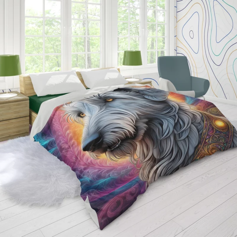 Teen Irish Wolfhound Pal Birthday Joy Duvet Cover