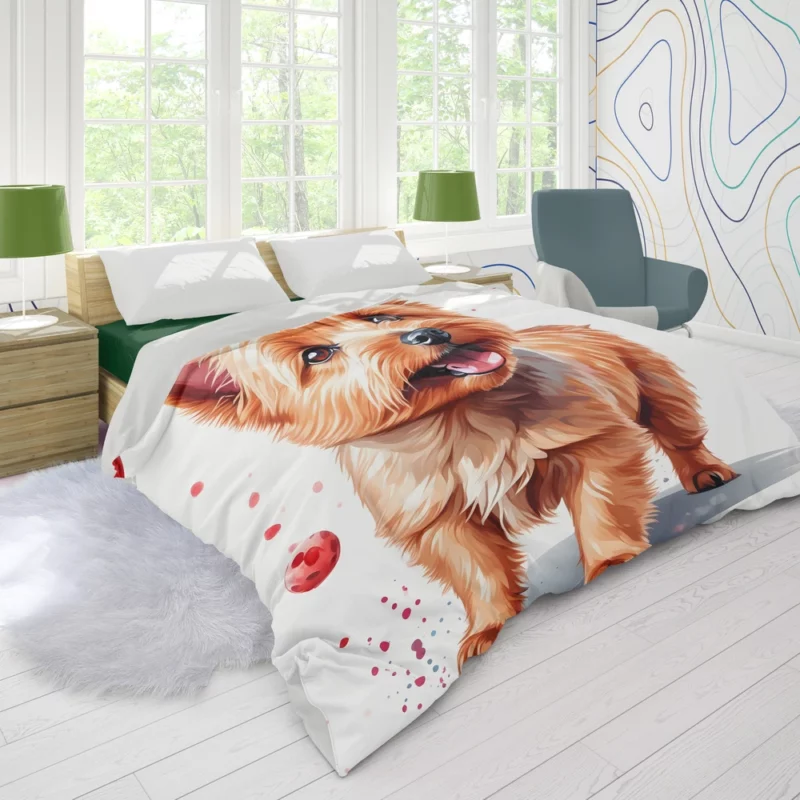 Teen Joyful Norwich Terrier Haven Duvet Cover