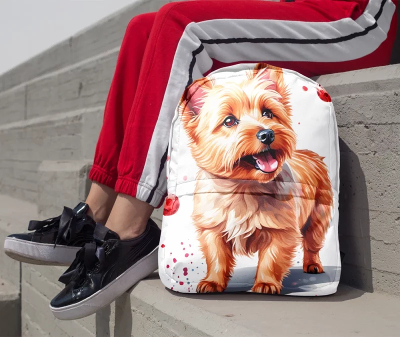 Teen Joyful Norwich Terrier Haven Minimalist Backpack 1