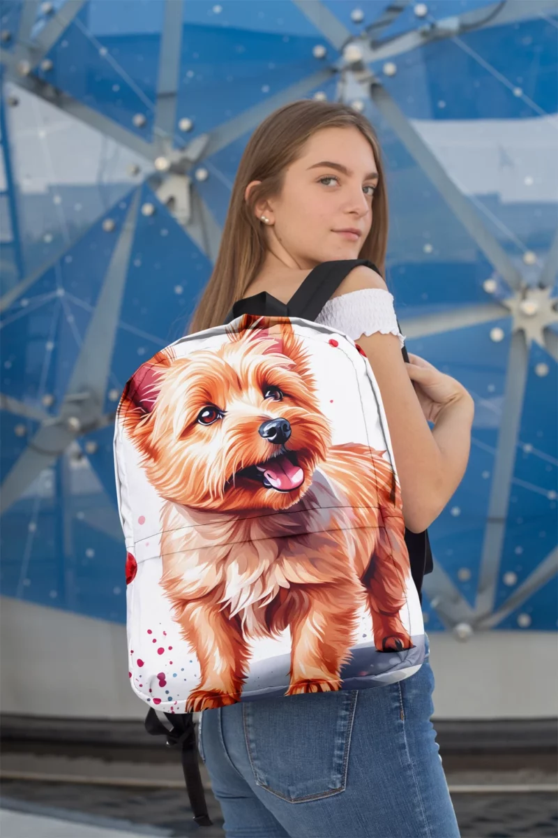 Teen Joyful Norwich Terrier Haven Minimalist Backpack 2