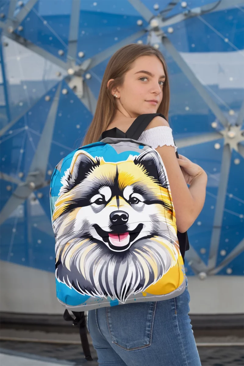 Teen Keeshond Dog Present Gift of Joy Minimalist Backpack 2