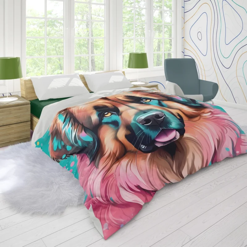 Teen Leonberger Pal Birthday Joy Duvet Cover