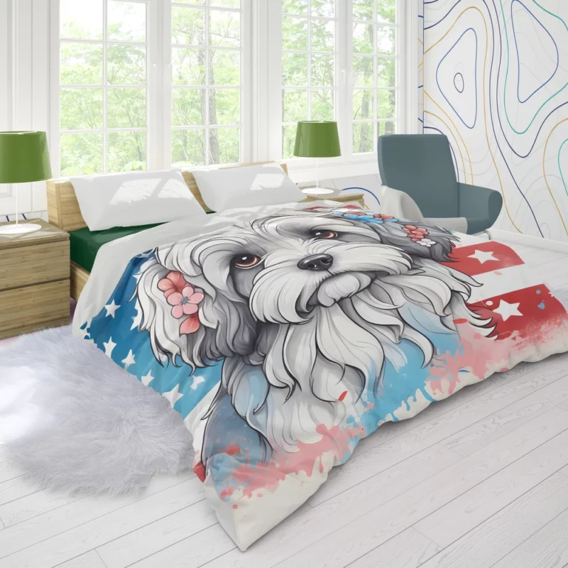 Teen Lowchen Dog Present Gift of Joy Duvet Cover