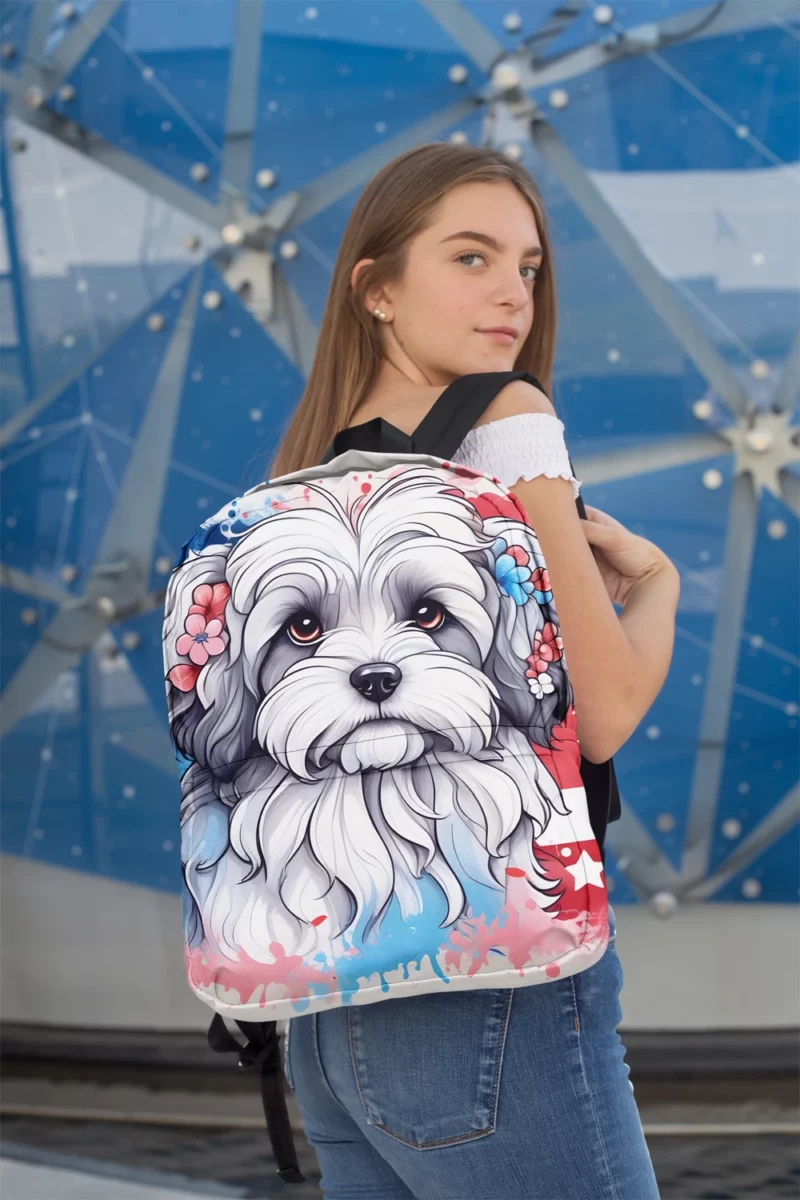 Teen Lowchen Dog Present Gift of Joy Minimalist Backpack 2