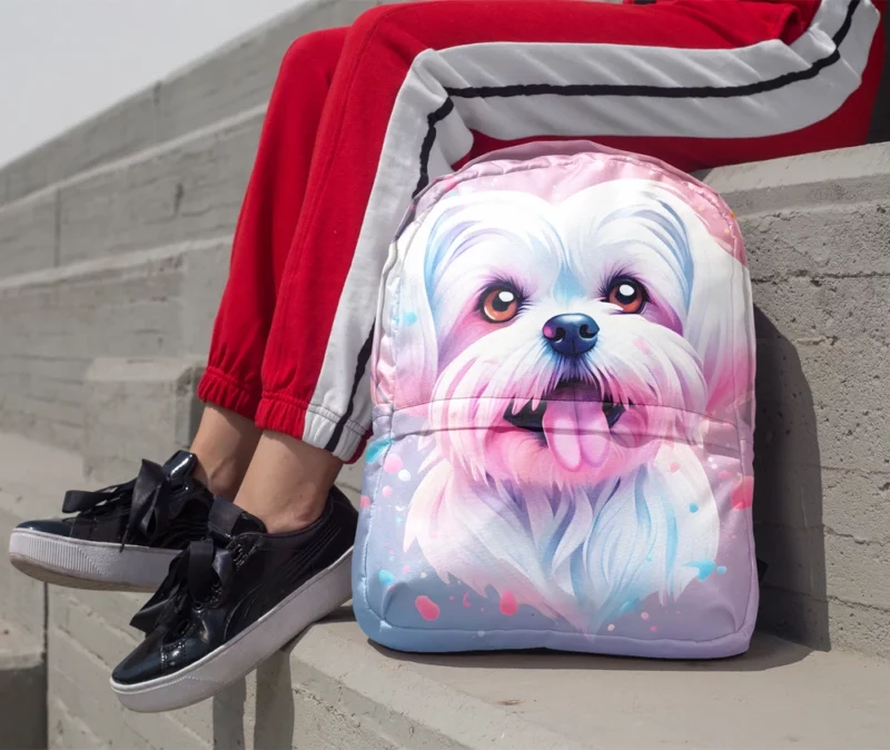 Teen Maltese Dog Present Gift of Joy Minimalist Backpack 1