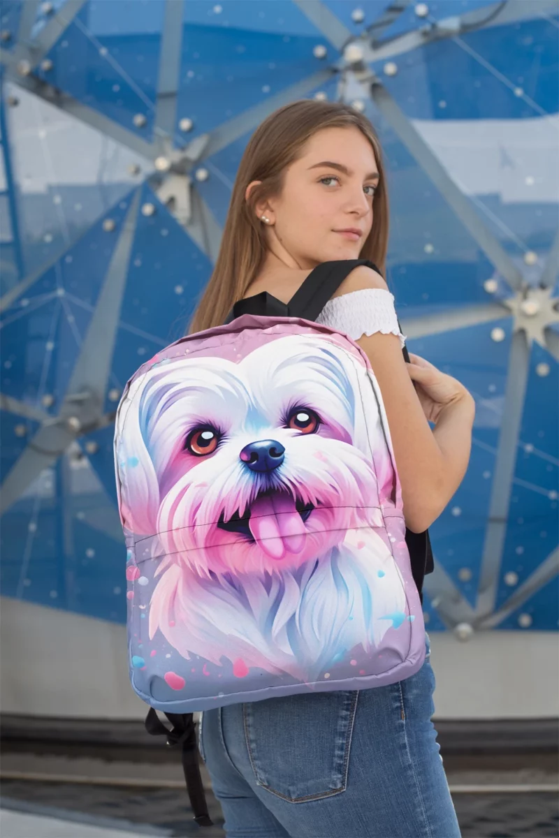 Teen Maltese Dog Present Gift of Joy Minimalist Backpack 2