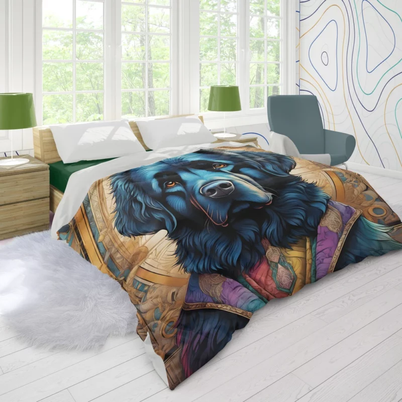 Teen Newfoundland Pal Birthday Joy Duvet Cover