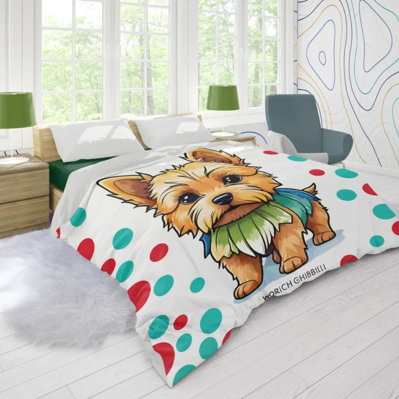 Teen Norwich Terrier Pal Birthday Joy Duvet Cover