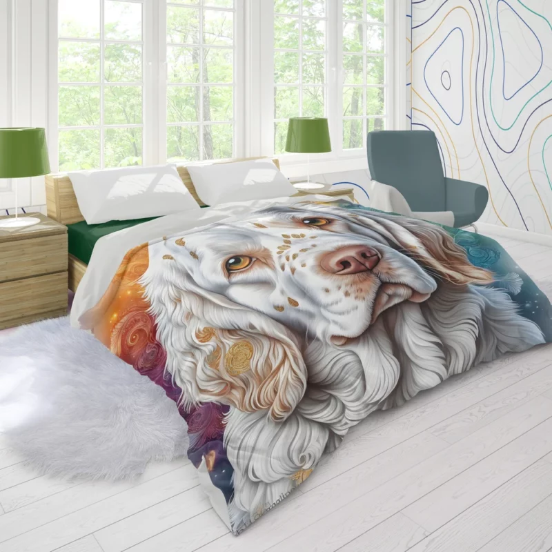 Teen Stylish Home Clumber Spaniel Decor Duvet Cover