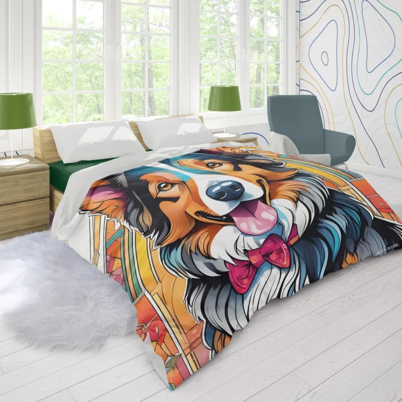 Teen Stylish Home Collie Rough and Smooth Decor Duvet Cover