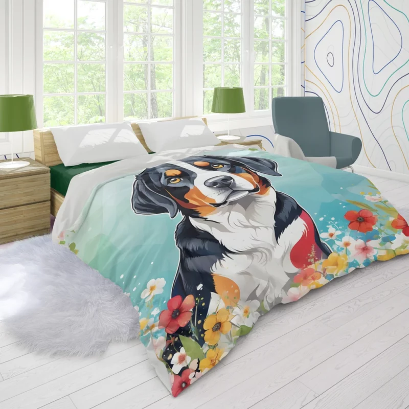 Teen Stylish Home Entlebucher Mountain Dog Decor Duvet Cover