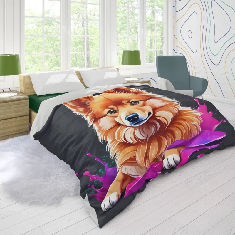 Teen Stylish Home Finnish Spitz Decor Duvet Cover