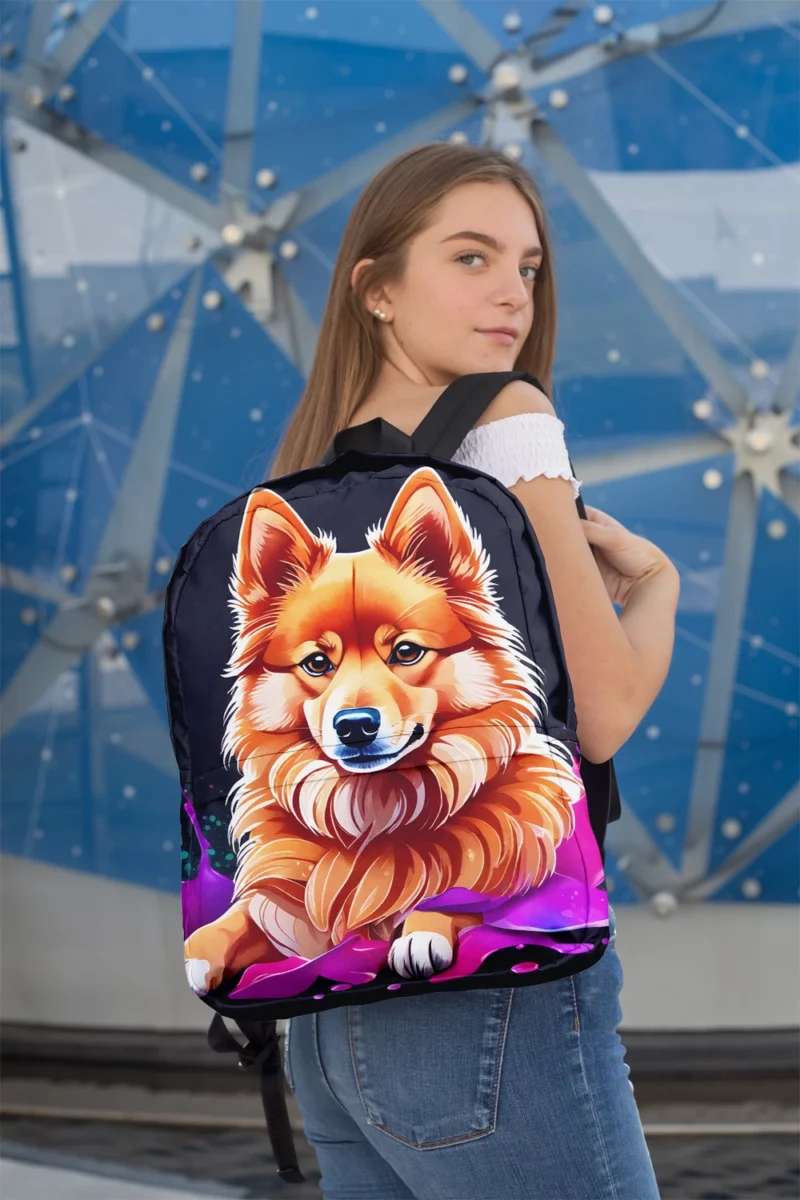 Teen Stylish Home Finnish Spitz Decor Minimalist Backpack 2