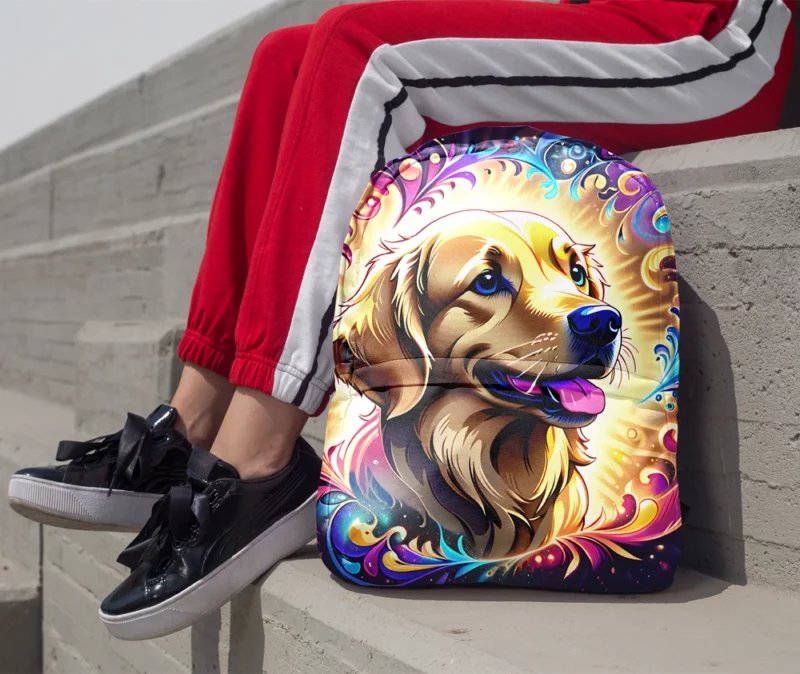 Teen Stylish Home Golden Retriever Decor Minimalist Backpack 1