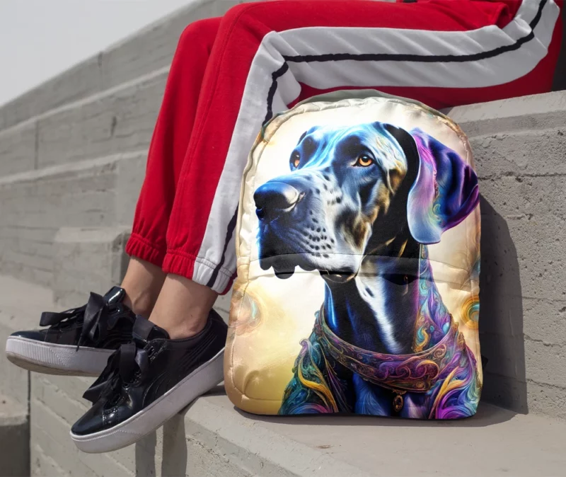 Teen Stylish Home Great Dane Decor Minimalist Backpack 1