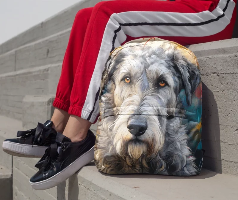 Teen Stylish Home Irish Wolfhound Decor Minimalist Backpack 1