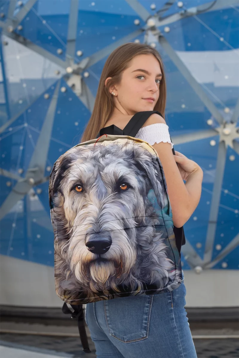 Teen Stylish Home Irish Wolfhound Decor Minimalist Backpack 2