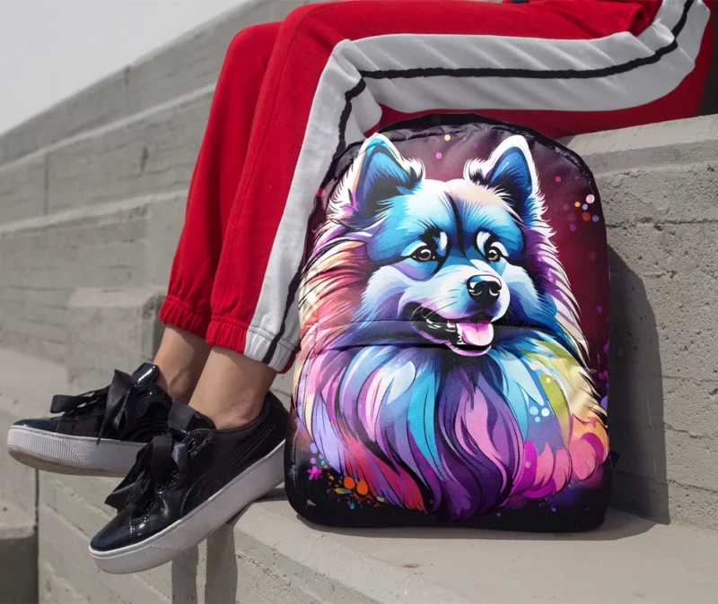 Teen Stylish Home Keeshond Decor Minimalist Backpack 1