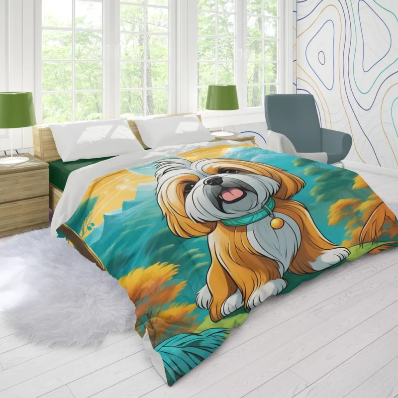 Teen Stylish Home Lhasa Apso Decor Duvet Cover