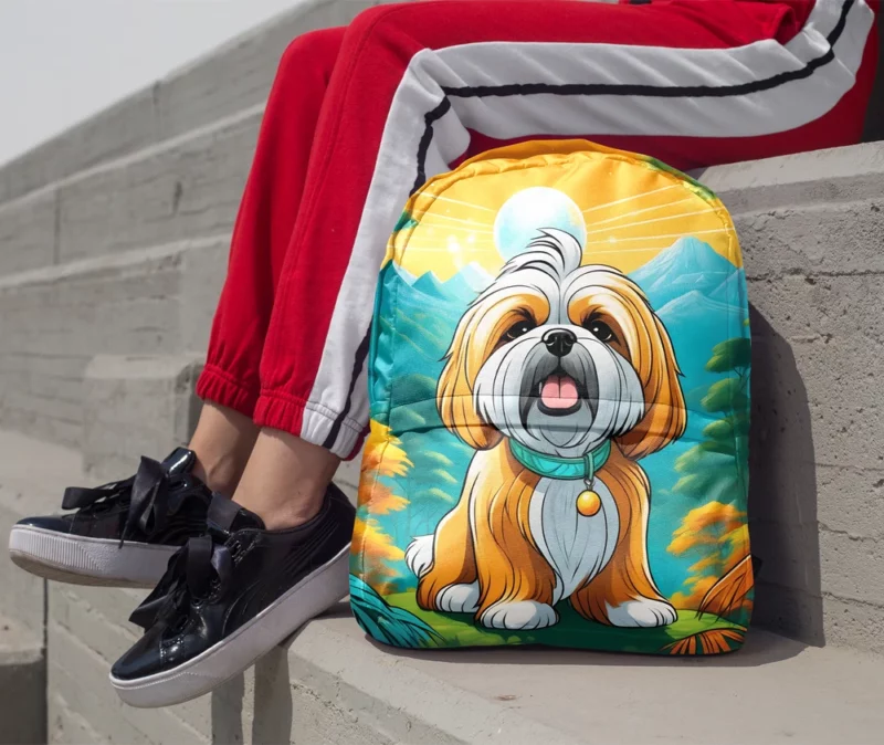 Teen Stylish Home Lhasa Apso Decor Minimalist Backpack 1