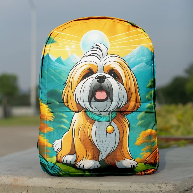 Teen Stylish Home Lhasa Apso Decor Minimalist Backpack