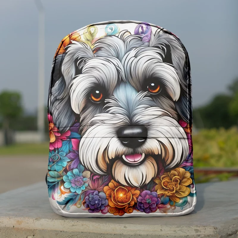 Teen Stylish Home Mini Schnauzer Decor Minimalist Backpack