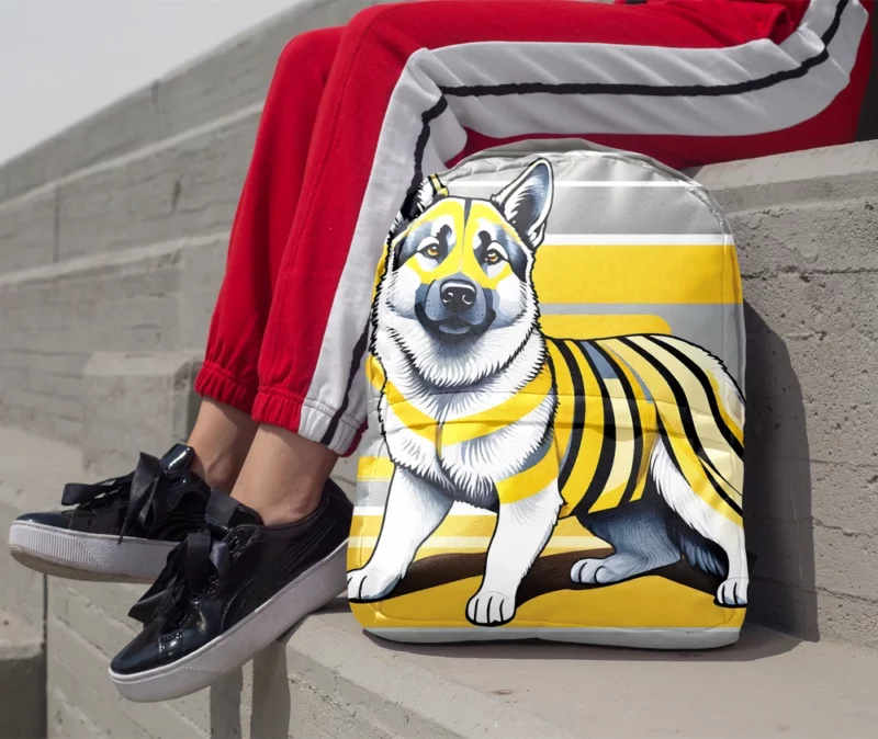 Teen Stylish Home Norwegian Elkhound Decor Minimalist Backpack 1