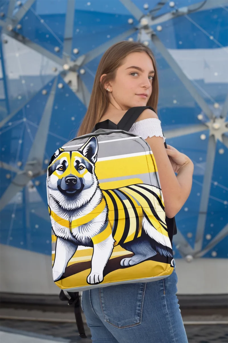 Teen Stylish Home Norwegian Elkhound Decor Minimalist Backpack 2