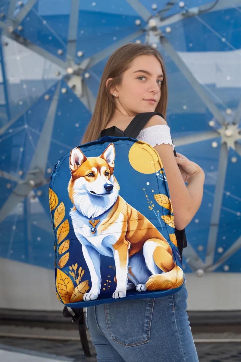 Teen Stylish Home Norwegian Lundehund Decor Minimalist Backpack 2