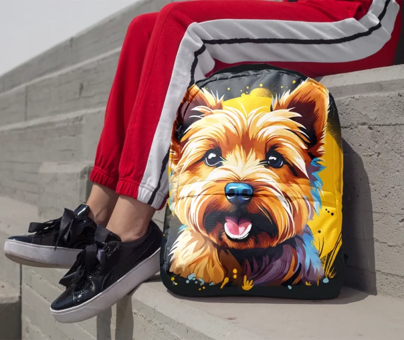 Teen Stylish Home Norwich Terrier Decor Minimalist Backpack 1