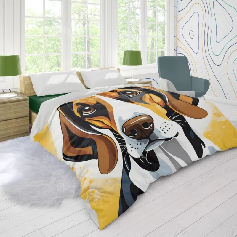 Tenacious Joy Playful Treeing Walker Coonhound Companion Duvet Cover