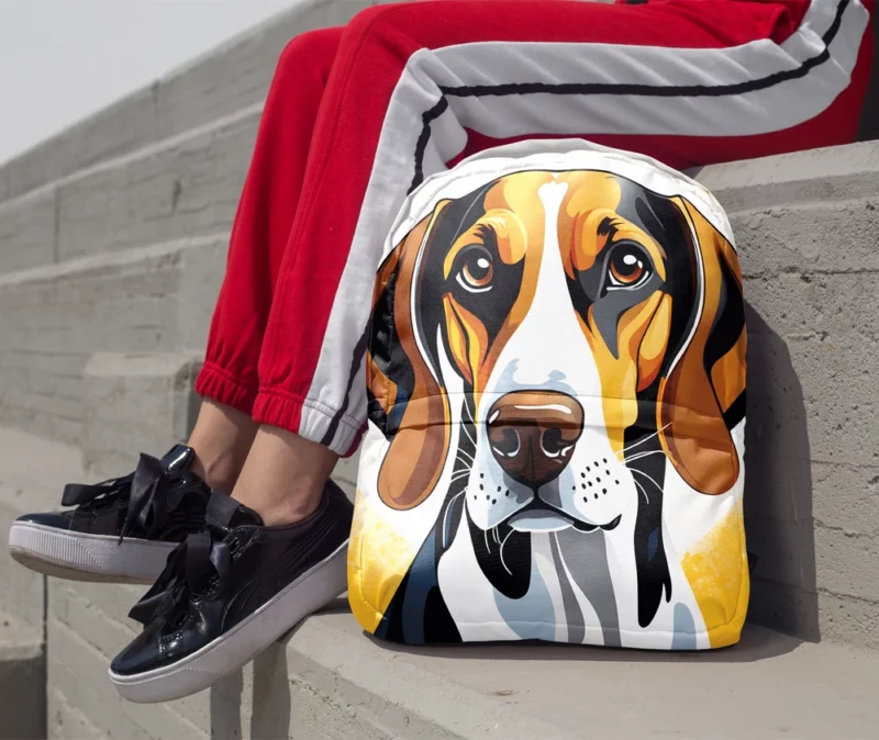 Tenacious Joy Playful Treeing Walker Coonhound Companion Minimalist Backpack 1