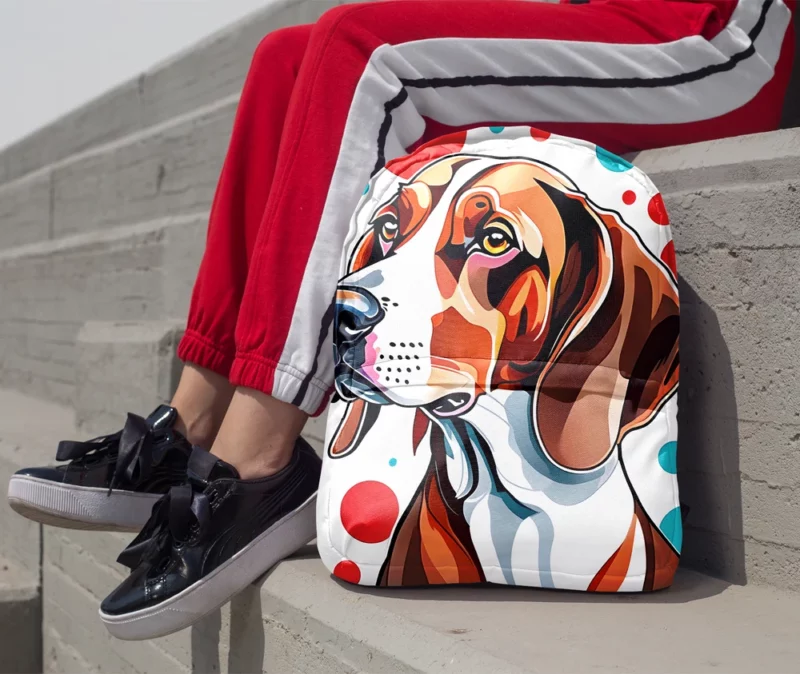 Tenacious Wonder Treeing Walker Coonhound Dog Breed Minimalist Backpack 1