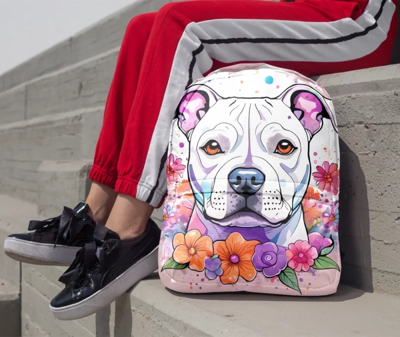 Terrier Charm Staffordshire Bull Terrier Dog Minimalist Backpack 1