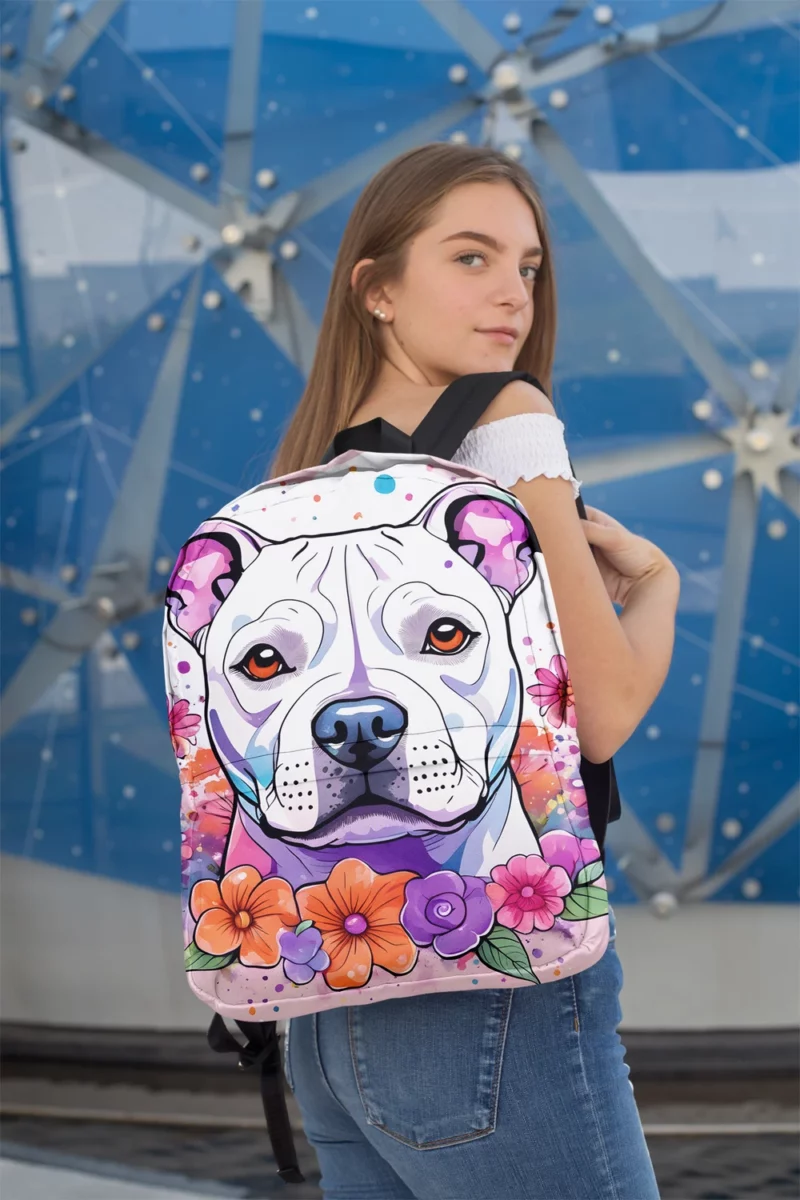 Terrier Charm Staffordshire Bull Terrier Dog Minimalist Backpack 2