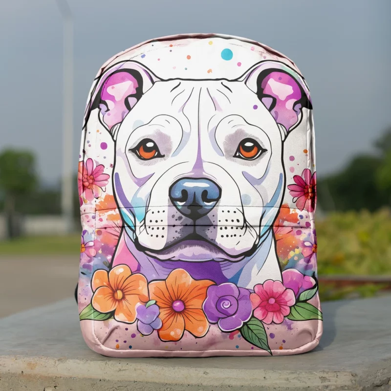 Terrier Charm Staffordshire Bull Terrier Dog Minimalist Backpack