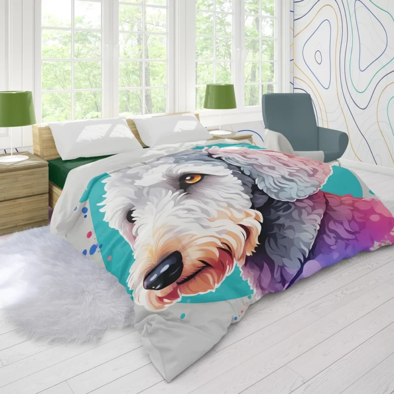 Terrier Elegance Dog Bedlington Beauty Duvet Cover