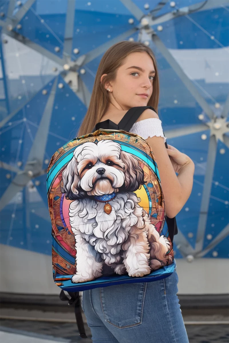 The Affectionate Shih-Poo Dog Minimalist Backpack 2