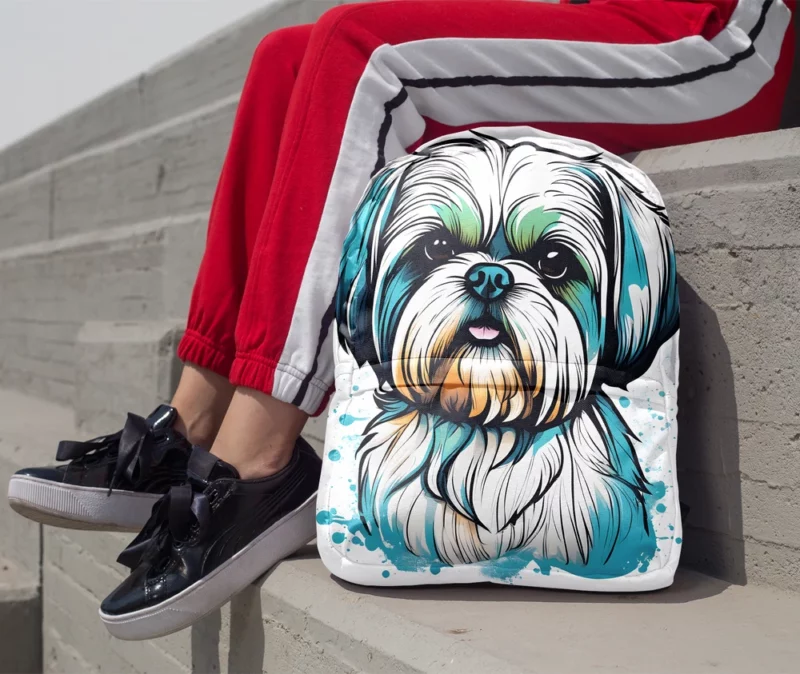 The Affectionate Shih Tzu Dog Minimalist Backpack 1