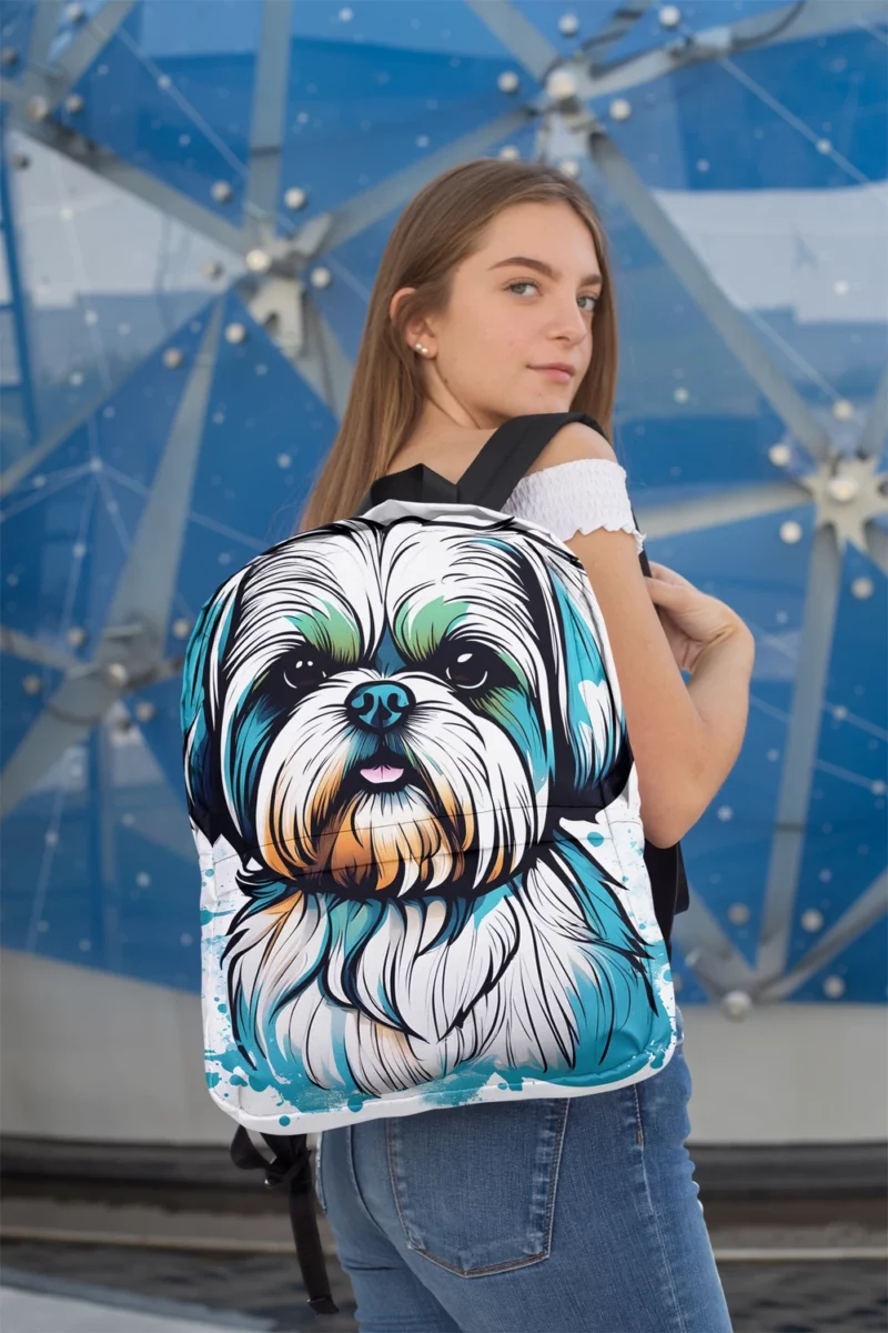 The Affectionate Shih Tzu Dog Minimalist Backpack 2