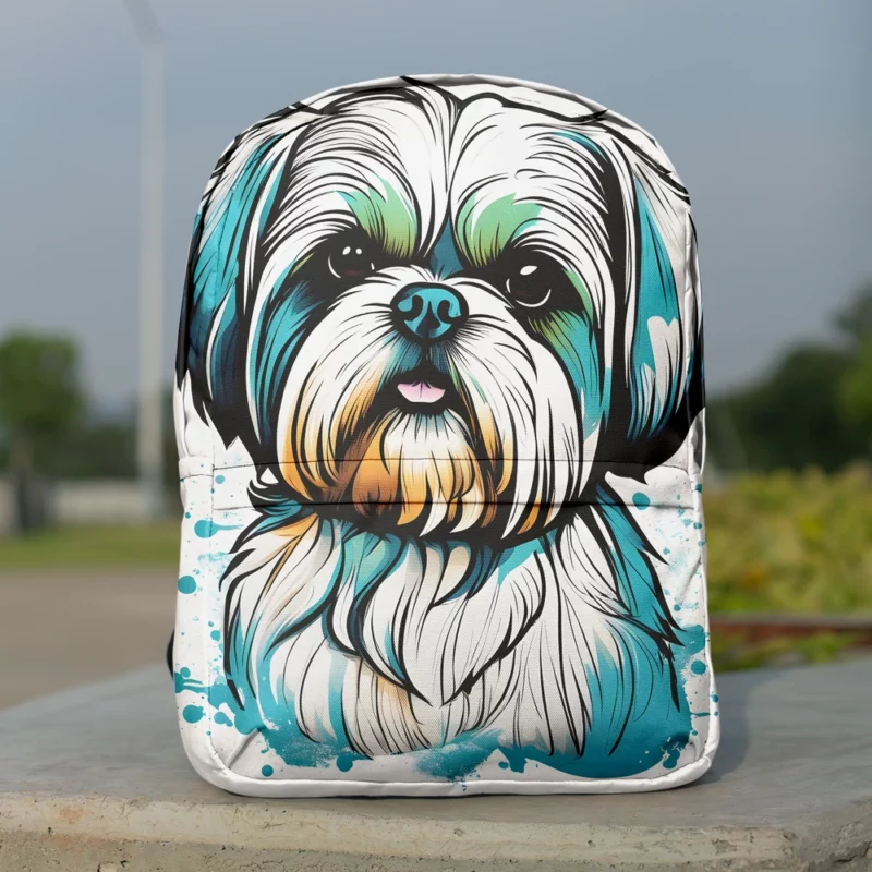 The Affectionate Shih Tzu Dog Minimalist Backpack