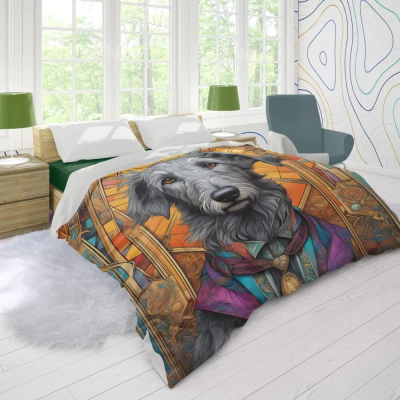 The Agile Scottish Deerhound Dog Duvet Cover