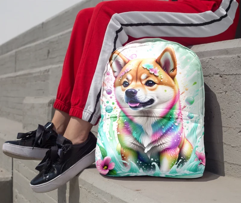 The Agile Shiba Inu Japanese Dog Minimalist Backpack 1