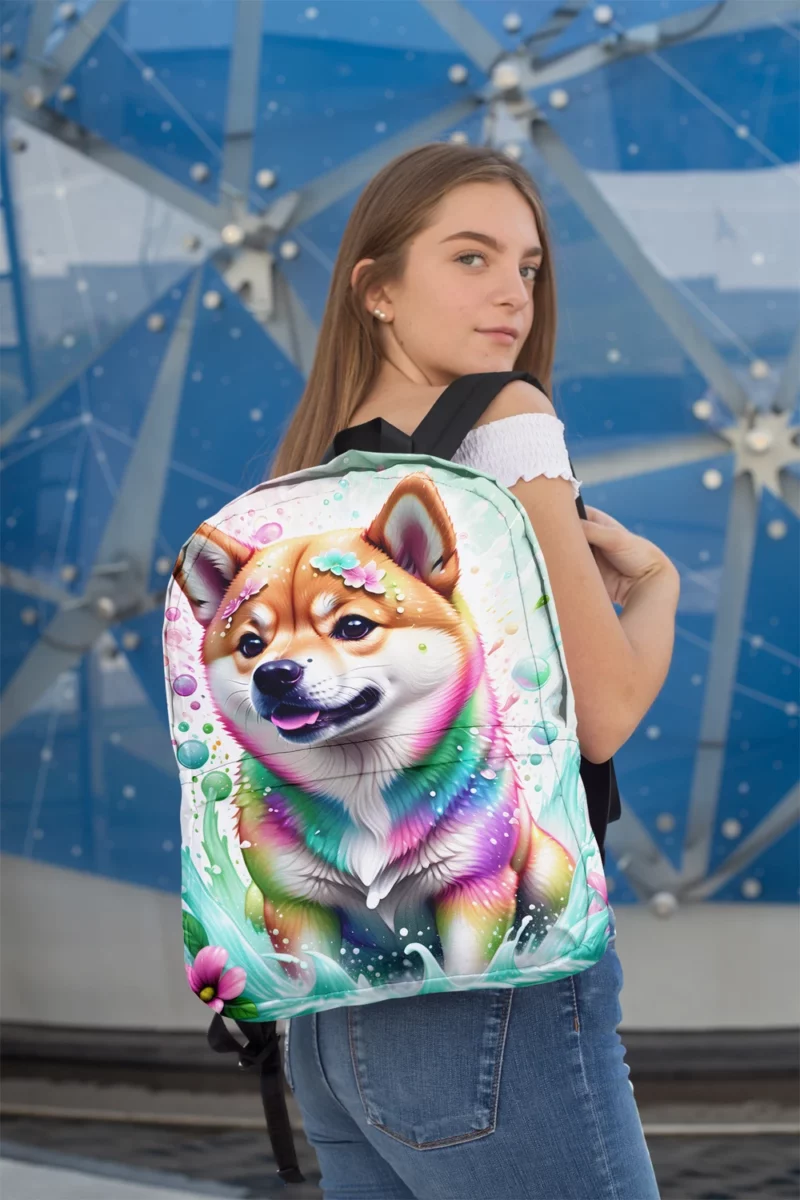 The Agile Shiba Inu Japanese Dog Minimalist Backpack 2