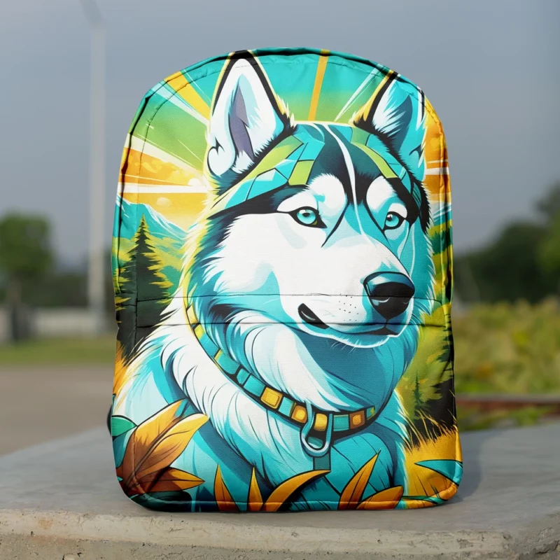 The Agile Siberian Husky Dog Minimalist Backpack