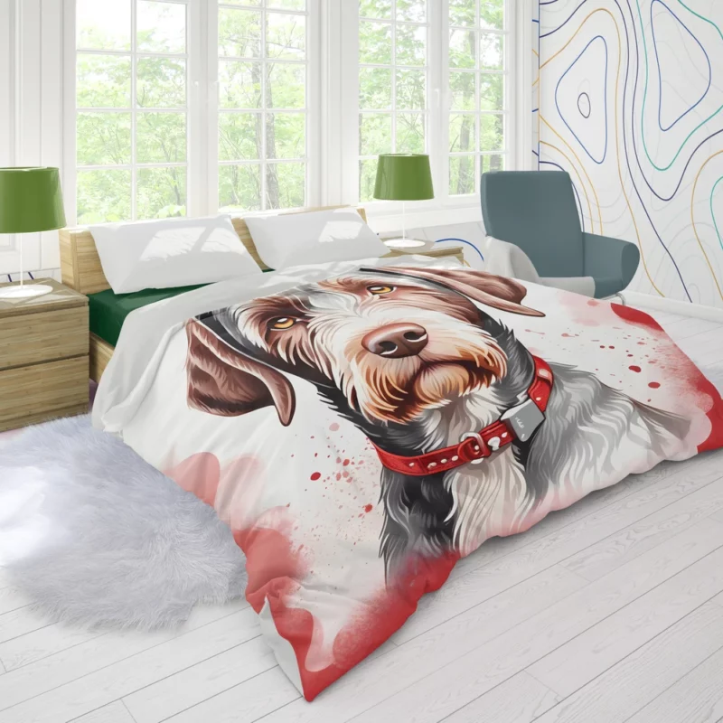 The Agile Slovakian Wirehaired Pointer Dog Duvet Cover